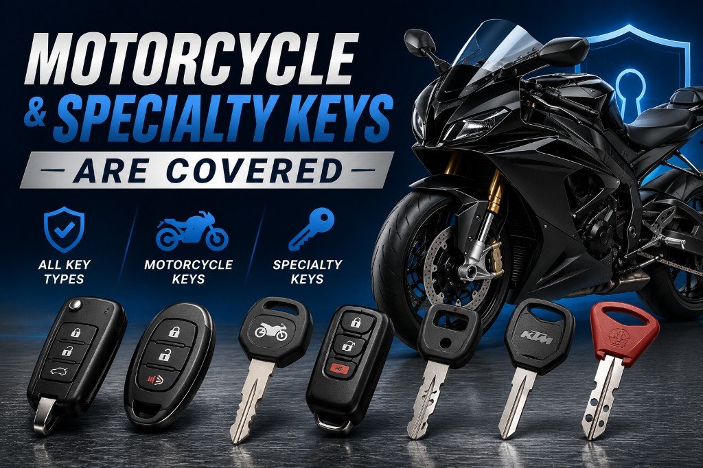 Motorcycle and specialty key services in Charlotte, NC